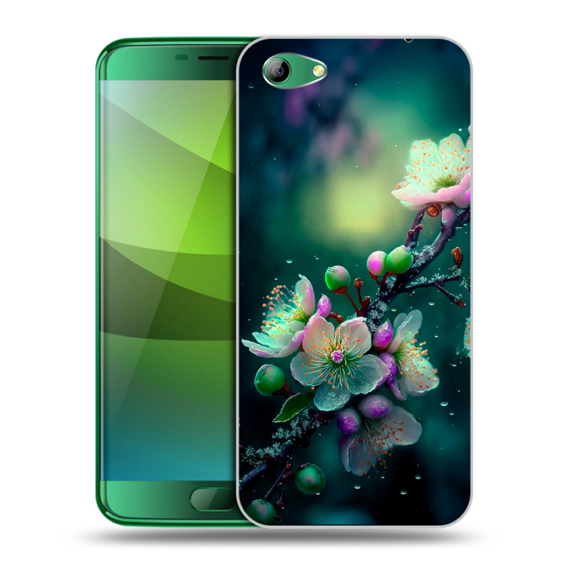 Силиконовый чехол на Elephone S7 с принтом Цветы и мрамор Силиконовый чехол на Elephone S7 с принтом Цветы и мрамор