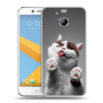 Пластиковый чехол на HTC 10 evo с принтом Коты