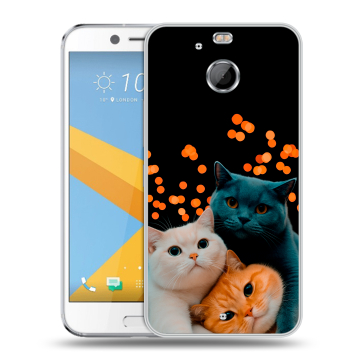 Пластиковый чехол на HTC 10 evo с принтом Кошки