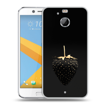Пластиковый чехол на HTC 10 evo с принтом Черная клубника