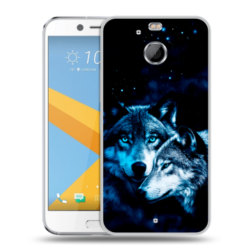 Пластиковый чехол на HTC 10 evo с принтом Волки
