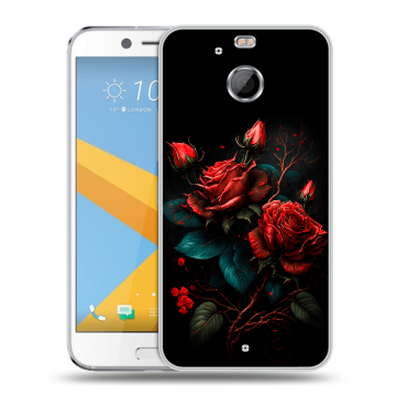 Пластиковый чехол на HTC 10 evo с принтом Розы красные Пластиковый чехол на HTC 10 evo с принтом Розы красные