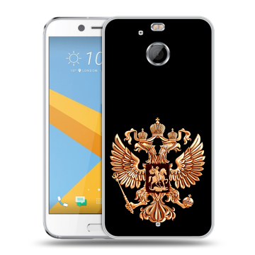 Пластиковый чехол на HTC 10 evo с принтом Герб России золотой Пластиковый чехол на HTC 10 evo с принтом Герб России золотой