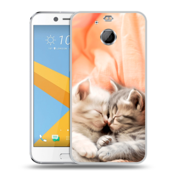 Пластиковый чехол на HTC 10 evo с принтом Котята