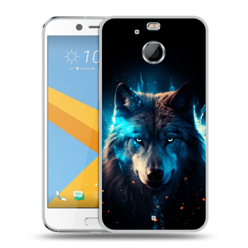Пластиковый чехол на HTC 10 evo с принтом Волк ночной