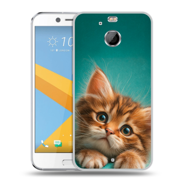 Пластиковый чехол на HTC 10 evo с принтом котенок Пластиковый чехол на HTC 10 evo с принтом котенок