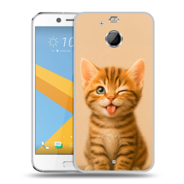 Пластиковый чехол на HTC 10 evo с принтом котенок Пластиковый чехол на HTC 10 evo с принтом котенок
