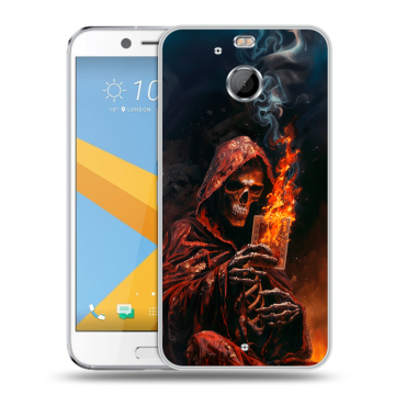 Пластиковый чехол на HTC 10 evo с принтом Скелет и карты Пластиковый чехол на HTC 10 evo с принтом Скелет и карты
