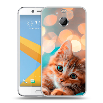 Пластиковый чехол на HTC 10 evo с принтом котик Пластиковый чехол на HTC 10 evo с принтом котик