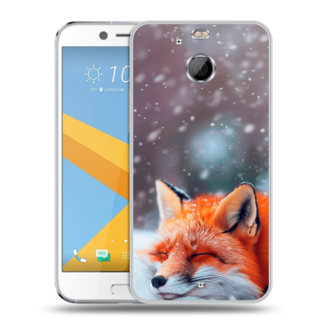 Пластиковый чехол на HTC 10 evo с принтом лиса Пластиковый чехол на HTC 10 evo с принтом лиса