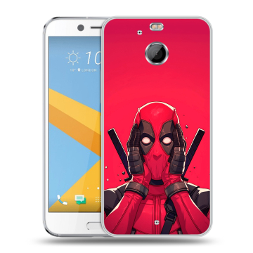Пластиковый чехол на HTC 10 evo с принтом Дедпул Deadpool