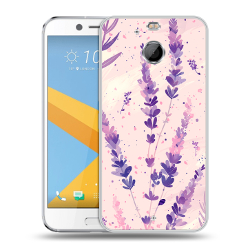 Пластиковый чехол на HTC 10 evo с принтом цветы лаванда Пластиковый чехол на HTC 10 evo с принтом цветы лаванда