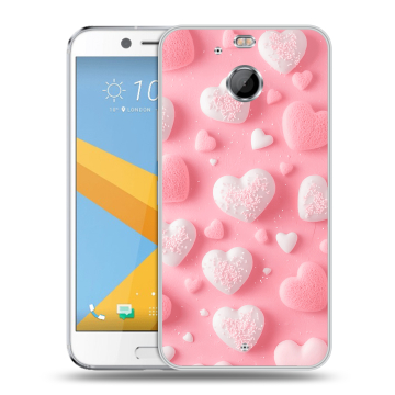 Пластиковый чехол на HTC 10 evo с принтом Сердечки Пластиковый чехол на HTC 10 evo с принтом Сердечки