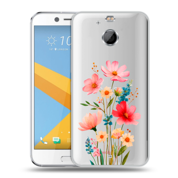 Пластиковый чехол на HTC 10 evo с принтом Цветы
