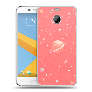 Пластиковый чехол на HTC 10 evo с принтом Розовый космос