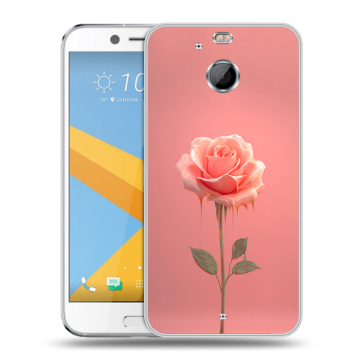 Пластиковый чехол на HTC 10 evo с принтом Розовая роза