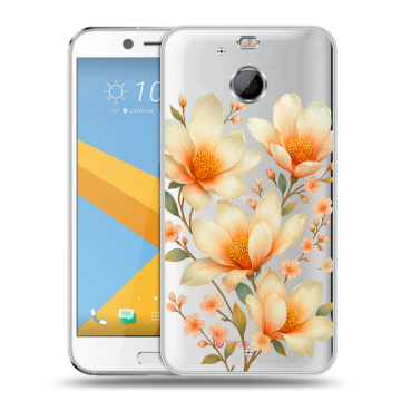 Пластиковый чехол на HTC 10 evo с принтом Цветы