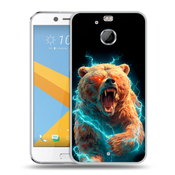 Пластиковый чехол на HTC 10 evo с принтом Медведь