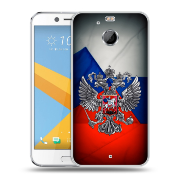 Пластиковый чехол на HTC 10 evo с принтом Флаг России Пластиковый чехол на HTC 10 evo с принтом Флаг России