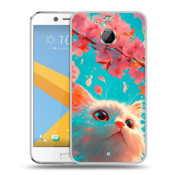 Пластиковый чехол на HTC 10 evo с принтом Красивый кот