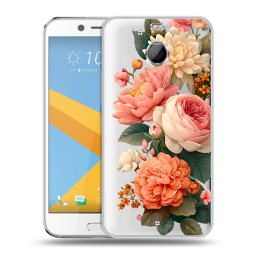 Пластиковый чехол на HTC 10 evo с принтом цветы