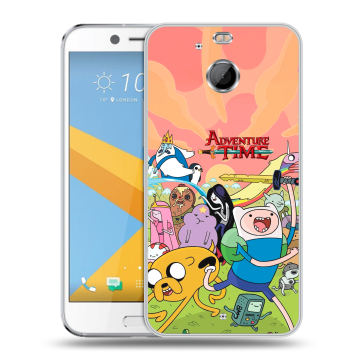 Пластиковый чехол на HTC 10 evo с принтом Adventure time Время приключений