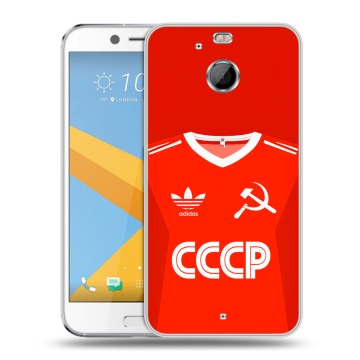 Пластиковый чехол на HTC 10 evo с принтом Флаг Герб СССР