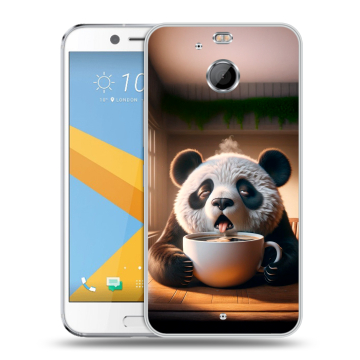 Пластиковый чехол на HTC 10 evo с принтом смешная панда Пластиковый чехол на HTC 10 evo с принтом смешная панда