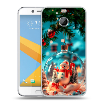 Пластиковый чехол на HTC 10 evo с принтом Новый год