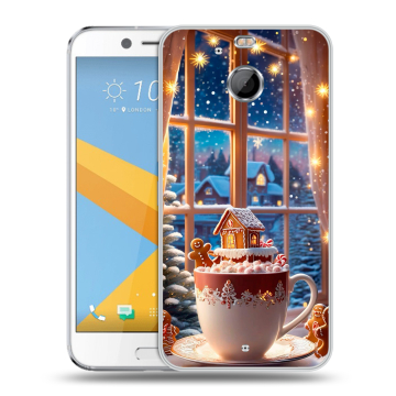 Пластиковый чехол на HTC 10 evo с принтом Новый год