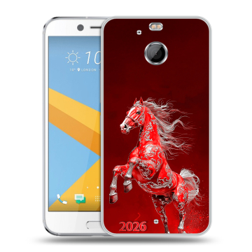 Пластиковый чехол на HTC 10 evo с принтом Новый год