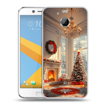 Пластиковый чехол на HTC 10 evo с принтом Новый год
