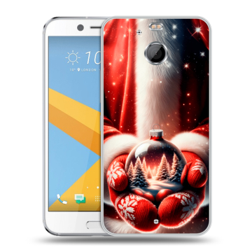 Пластиковый чехол на HTC 10 evo с принтом Новый год