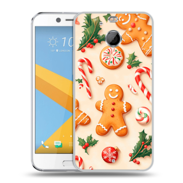 Пластиковый чехол на HTC 10 evo с принтом Новый год