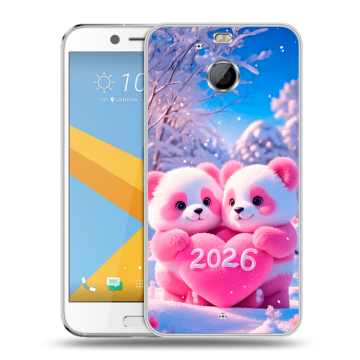 Пластиковый чехол на HTC 10 evo с принтом Новый год