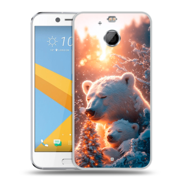 Пластиковый чехол на HTC 10 evo с принтом Новый год