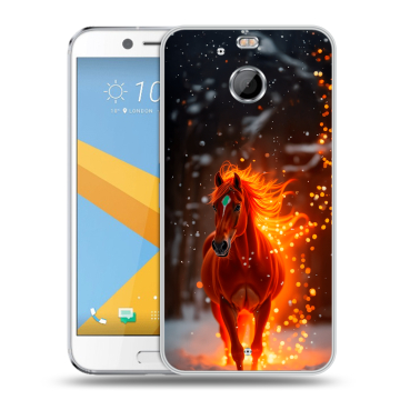 Пластиковый чехол на HTC 10 evo с принтом Новый год