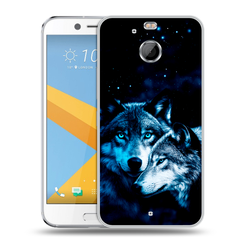 Пластиковый чехол на HTC 10 evo с принтом Волки Пластиковый чехол на HTC 10 evo с принтом Волки