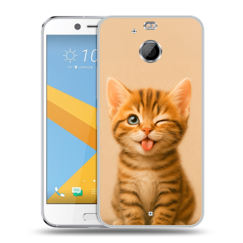 Пластиковый чехол на HTC 10 evo с принтом котенок Пластиковый чехол на HTC 10 evo с принтом котенок