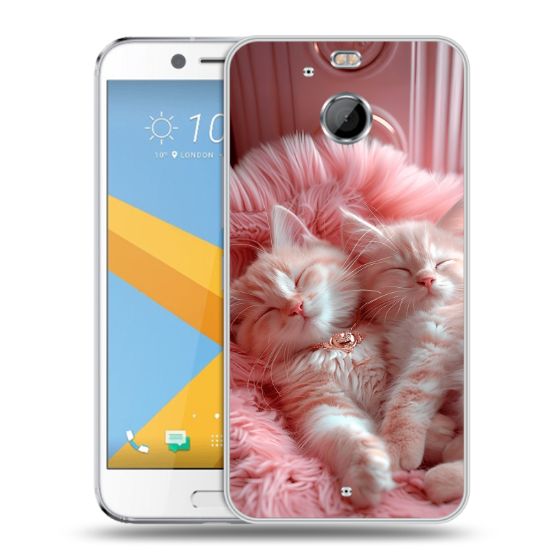 Пластиковый чехол на HTC 10 evo с принтом котята котики Пластиковый чехол на HTC 10 evo с принтом котята котики