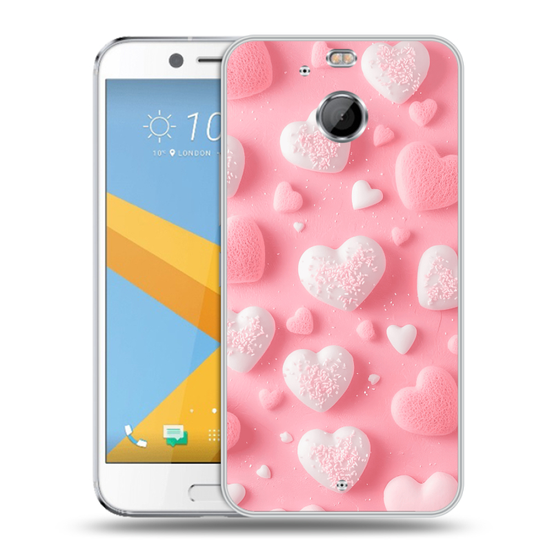 Пластиковый чехол на HTC 10 evo с принтом Сердечки Пластиковый чехол на HTC 10 evo с принтом Сердечки
