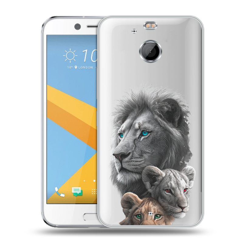 Пластиковый чехол на HTC 10 evo с принтом Львы Пластиковый чехол на HTC 10 evo с принтом Львы