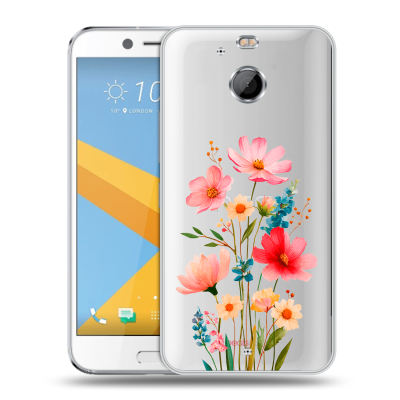 Пластиковый чехол на HTC 10 evo с принтом Цветы Пластиковый чехол на HTC 10 evo с принтом Цветы