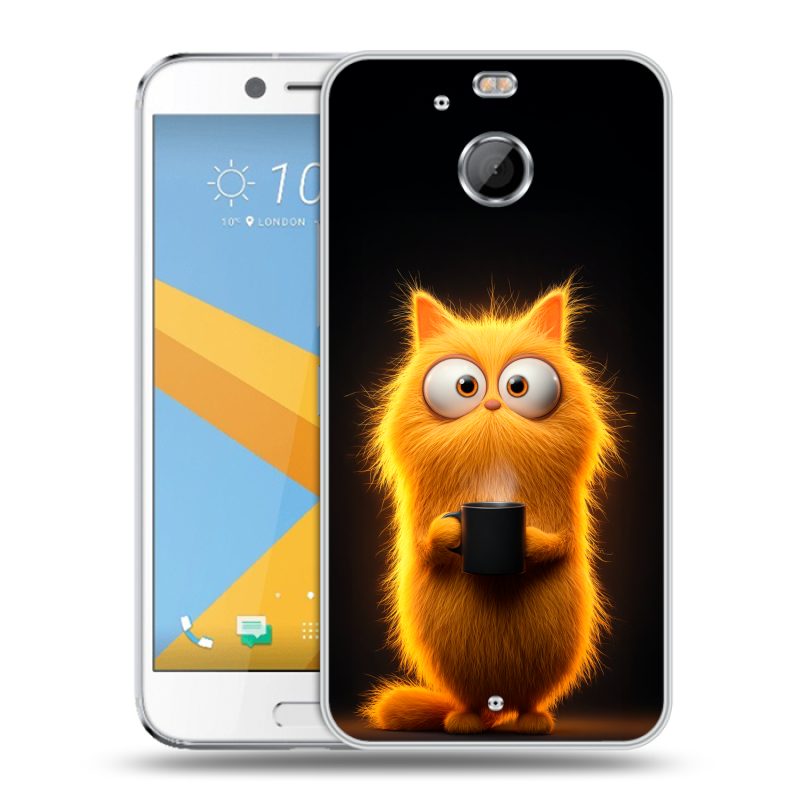 Пластиковый чехол на HTC 10 evo с принтом Смешной кот Пластиковый чехол на HTC 10 evo с принтом Смешной кот