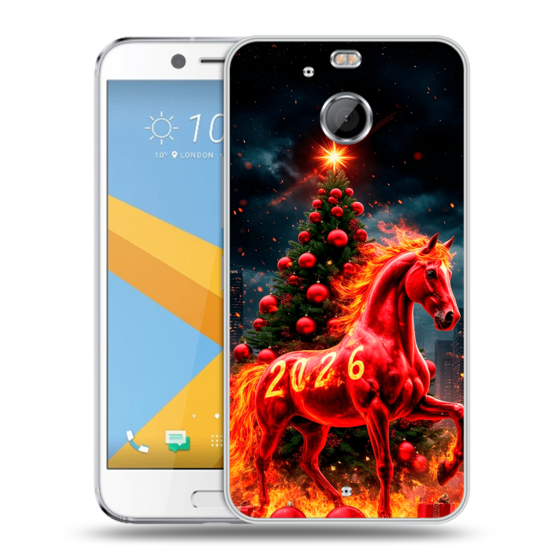 Пластиковый чехол на HTC 10 evo с принтом Новый год Пластиковый чехол на HTC 10 evo с принтом Новый год
