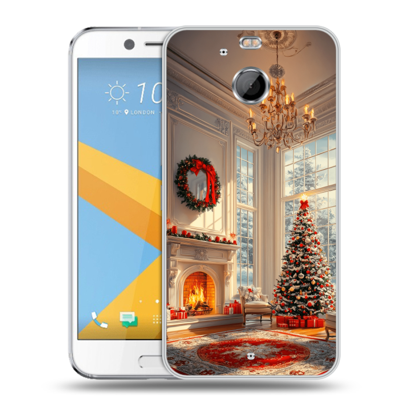 Пластиковый чехол на HTC 10 evo с принтом Новый год Пластиковый чехол на HTC 10 evo с принтом Новый год