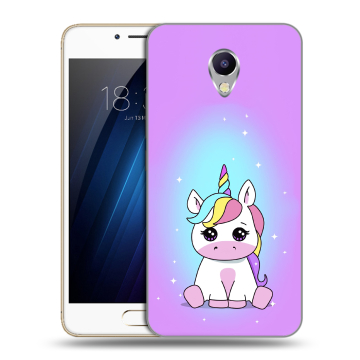 Силиконовый чехол на Meizu M5 Note с принтом Единорог