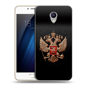 Силиконовый чехол на Meizu M5 Note с принтом Герб России