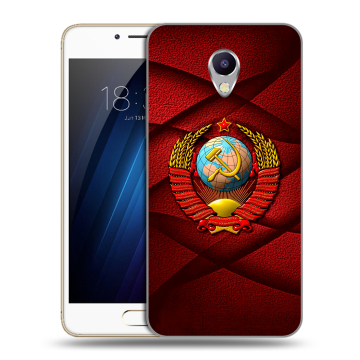 Силиконовый чехол на Meizu M5 Note с принтом Герб СССР