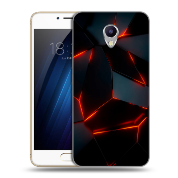 Силиконовый чехол на Meizu M5 Note с принтом Яркие абстракции